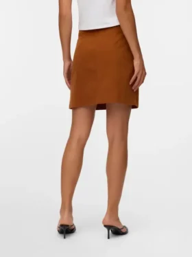 Jupe midi en velours côtelé à taille haute Vmvienna