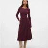 Jupe midi en velours côtelé à taille haute Vmvienna