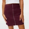 Jupe midi en velours côtelé à taille haute Vmvienna