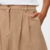 Jupe midi en velours côtelé à taille haute Vmvienna