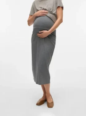 Jupe midi taille haute