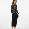 Jupe midi taille haute