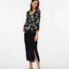 Jupe midi taille haute