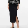 Jupe midi taille haute