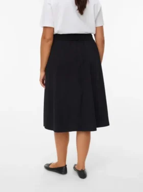Jupe midi taille haute en velours côtelé Vmvilja