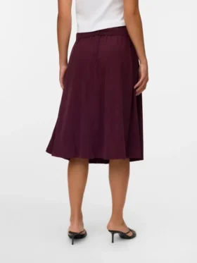 Jupe midi taille haute en velours côtelé Vmvilja