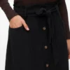 Jupe midi taille haute en velours côtelé Vmvilja
