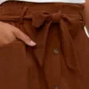 Jupe midi taille haute en velours côtelé Vmvilja