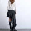 Jupe midi taille haute Tsminna