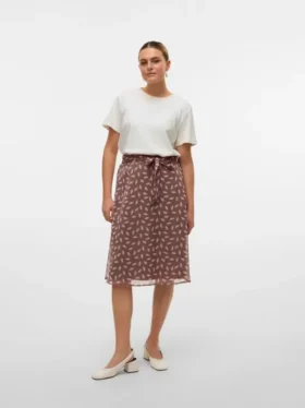 Jupe midi taille haute Vmclementine