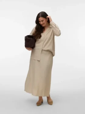 Jupe midi taille haute Vmcmymilo