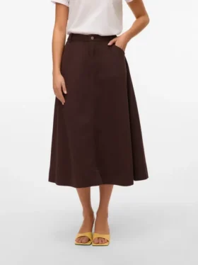 Jupe midi taille haute Vmfilia