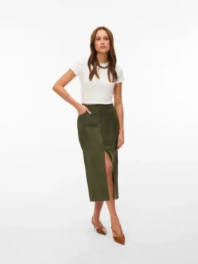 Jupe midi taille haute Vmkathy