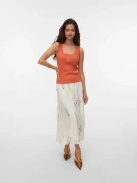 Jupe midi taille haute Vmlina