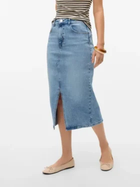 Jupe midi taille haute Vmnatalie