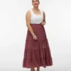 Jupe midi taille haute Vmrikke