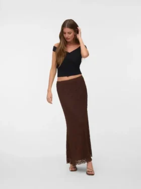 Jupe midi taille haute Vmtalula