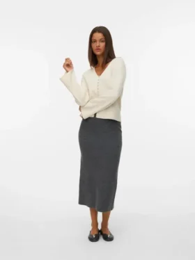 Jupe midi à taille mi-haute Vmbrisa