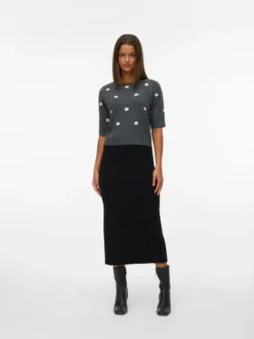 Jupe midi à taille mi-haute Vmbrisa