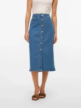 Jupe midi taille mi-haute Vmnatty