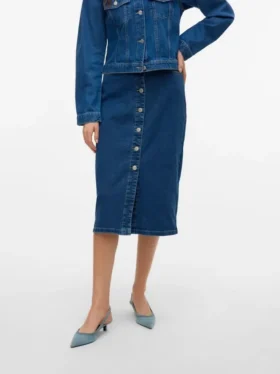 Jupe midi taille mi-haute Vmnatty