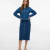 Jupe midi taille mi-haute Vmnatty