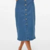 Jupe midi taille mi-haute Vmnatty