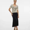 Jupe midi taille mi-haute Vmroper