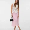 Jupe midi taille mi-haute Vmrosie