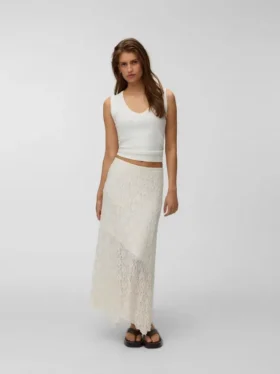 Jupe midi taille mi-haute Vmrosie