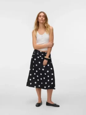 Jupe midi à taille mi-haute Vmtora