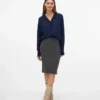 Jupe midi à taille mi-haute Vmtorino