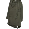 Manteau à capuche doublée de fausse fourrure