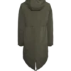 Manteau à capuche doublée de fausse fourrure