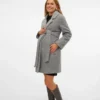Manteau à col en V