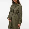 Manteau à col montant et poignets élastiqués