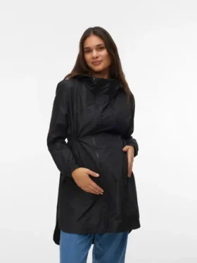 Manteau à col montant et poignets élastiqués