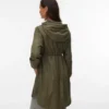 Manteau à col montant et poignets élastiqués