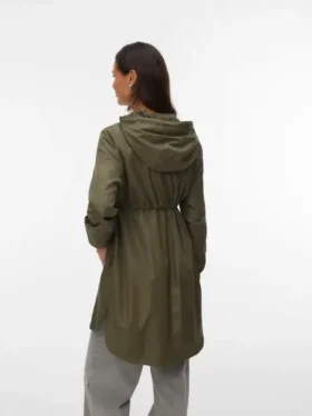 Manteau à col montant et poignets élastiqués