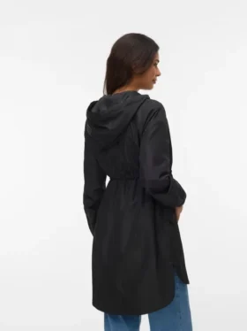 Manteau à col montant et poignets élastiqués