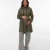 Manteau à col montant et poignets élastiqués