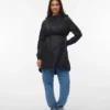 Manteau à col montant et poignets élastiqués