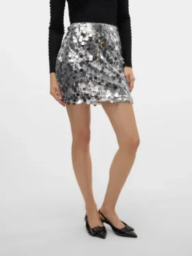 Mini-jupe taille haute Vmcute