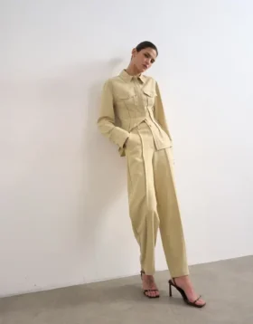 Pantalon ajusté taille haute Tswera en costume et tailleur