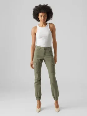 Pantalon cargo taille mi-haute Vmivy