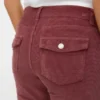 Pantalon en velours côtelé taille basse Vmsigi