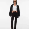 Pantalon en velours côtelé taille haute Vmsiga