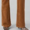 Pantalon en velours côtelé taille haute Vmsiga