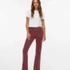 Pantalon en velours côtelé taille haute Vmsiga