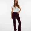 Pantalon en velours côtelé taille haute Vmsiga